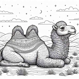Camel coloring page - picture 13