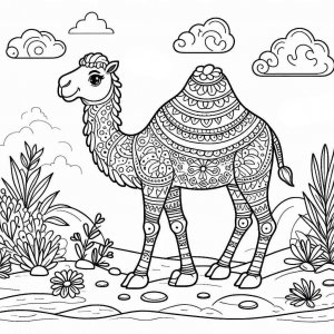 Camel coloring page - picture 15