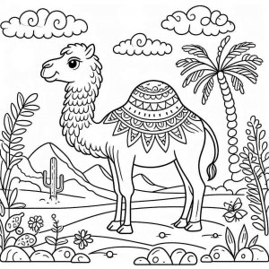 Camel coloring page - picture 17