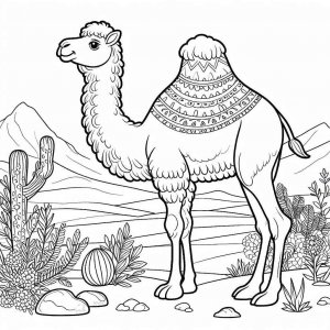 Camel coloring page - picture 18