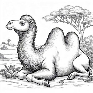 Camel coloring page - picture 19