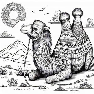 Camel coloring page - picture 2