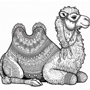 Camel coloring page - picture 3