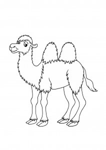 Joyful Camel Coloring Page