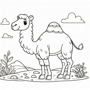 Camel coloring page - picture 5