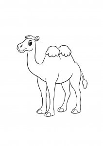 Pleasant Camel Coloring Page
