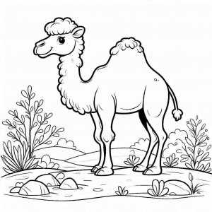 Camel coloring page - picture 7