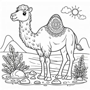 Camel coloring page - picture 9