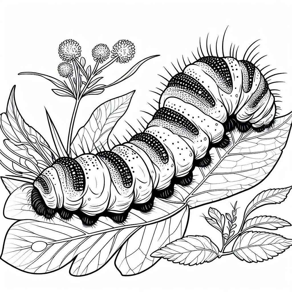 caterpillar coloring pages for preschool
