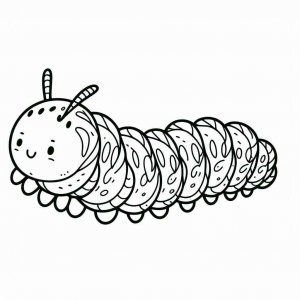 Caterpillar coloring page - picture 1