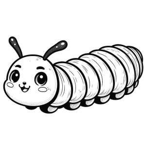 Caterpillar coloring page - picture 14