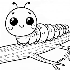 Caterpillar coloring page - picture 15