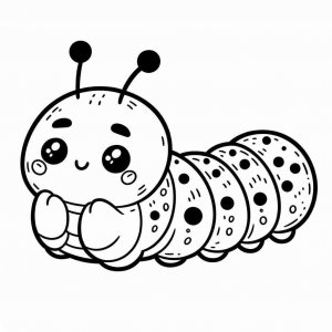Caterpillar coloring page - picture 16