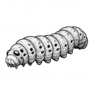 Caterpillar coloring page - picture 19