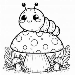 Caterpillar coloring page - picture 2