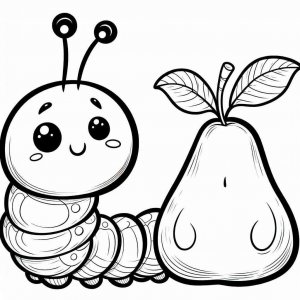 Caterpillar coloring page - picture 22