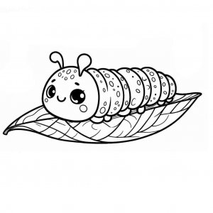 Caterpillar coloring page - picture 23
