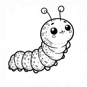 Caterpillar coloring page - picture 24
