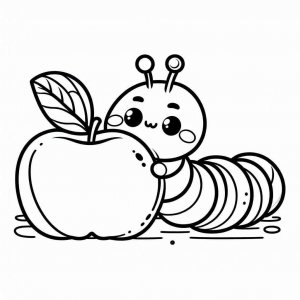 Caterpillar coloring page - picture 3