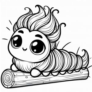Caterpillar coloring page - picture 4