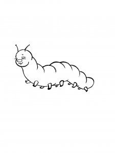 Funny Caterpillar Coloring Page