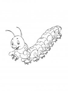 Caterpillar on Roller Skates Coloring Page