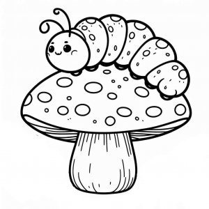 Caterpillar coloring page - picture 5