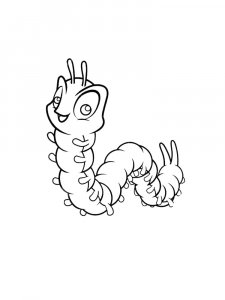 Cheerful Caterpillar Coloring Page