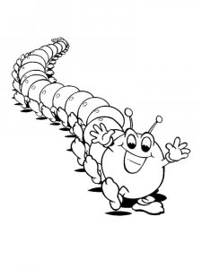 Long Caterpillar Coloring Page