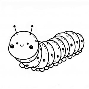 Caterpillar coloring page - picture 6