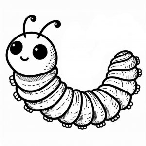 Caterpillar coloring page - picture 7