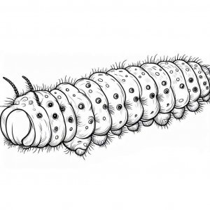 Caterpillar coloring page - picture 8