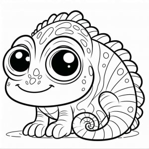 Chameleon coloring page - picture 10