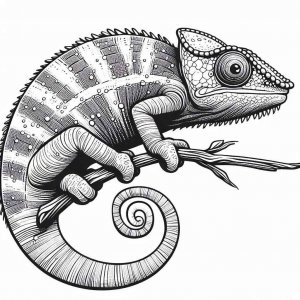 Chameleon coloring page - picture 12