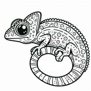Chameleon coloring page - picture 15