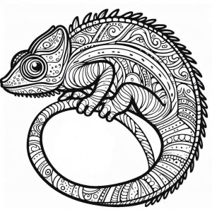 Chameleon coloring page - picture 17