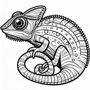 Chameleon coloring page - picture 18