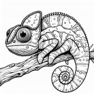 Chameleon coloring page - picture 2