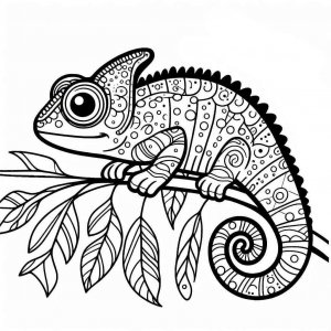 Chameleon coloring page - picture 20