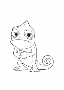 Shy Chameleon Coloring Page