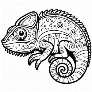 Chameleon coloring page - picture 3