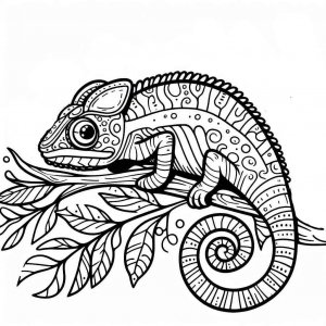 Chameleon coloring page - picture 5
