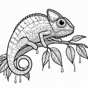 Chameleon coloring page - picture 6