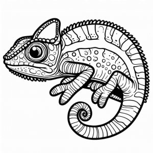 Chameleon coloring page - picture 7
