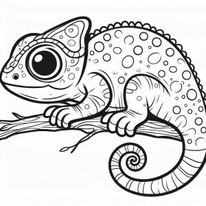 Chameleon coloring page - picture 9