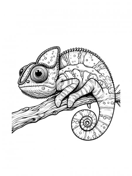 Chameleon coloring pages