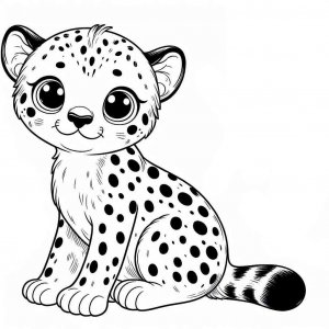 Cheetah coloring page - picture 11