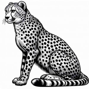 Cheetah coloring page - picture 12