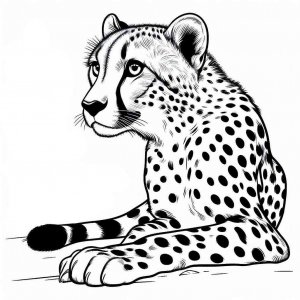 Cheetah coloring page - picture 14