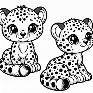 Cheetah coloring page - picture 3